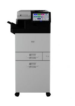Ricoh IM C401SRF All-in-one-A4-Farbe - Multifunktionslaserdrucker - Scanner Kopierer LAN - Abbildung zeigt Gerät mit optionalem Zubehör*