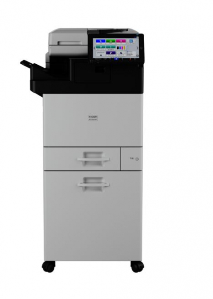 Ricoh IM C401SRF All-in-one-A4-Farbe - Multifunktionslaserdrucker - Scanner Kopierer LAN - Abbildung zeigt Gerät mit optionalem Zubehör*